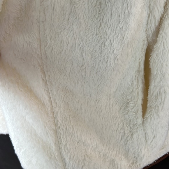 Alison Andrews | Fuzzy White Sleeveless Cardigan Lagenlook Nordic XL - Picture 4 of 8